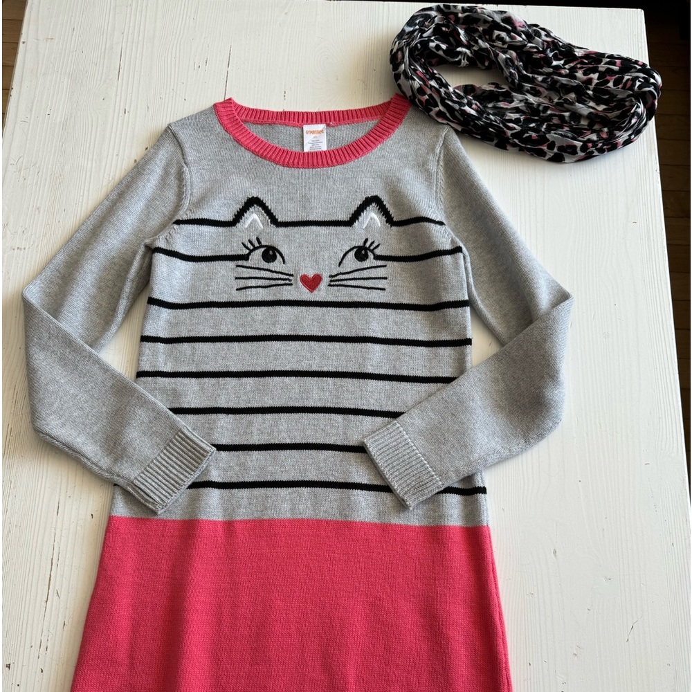 Gymboree sweater dress new size 10 with scarf